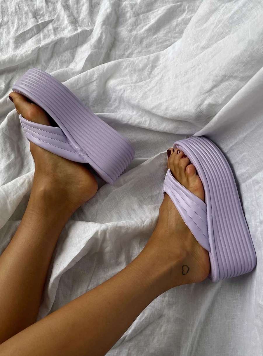 Shoes * | Princess Polly Lola Platform Sandals Purple