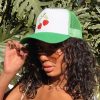 Accessories * | Princess Polly Good Vibes Trucker Hat Green