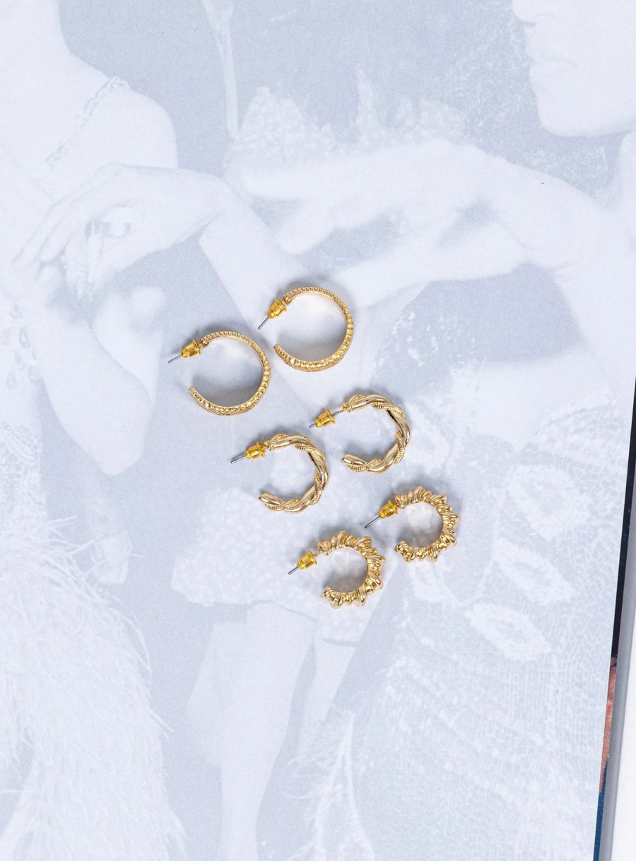 Accessories * | Princess Polly Lower Impact Cator Earring Pack Gold