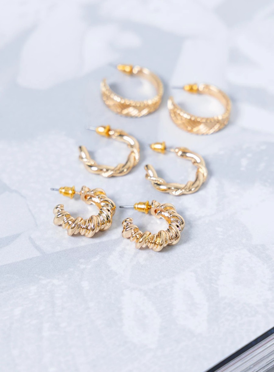 Accessories * | Princess Polly Lower Impact Cator Earring Pack Gold