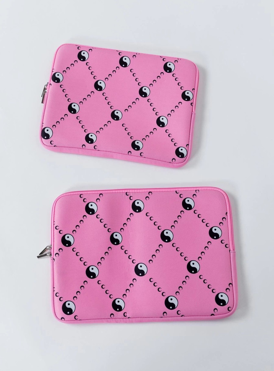 Accessories * | Princess Polly Yin & Yang Laptop Case Pink / Black