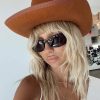 Accessories * | Princess Polly Rissell Rhinestone Cowboy Hat Brown