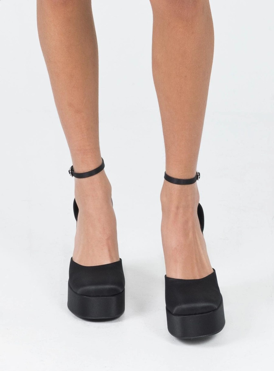 Shoes * | Princess Polly Vogel Platform Heels Black