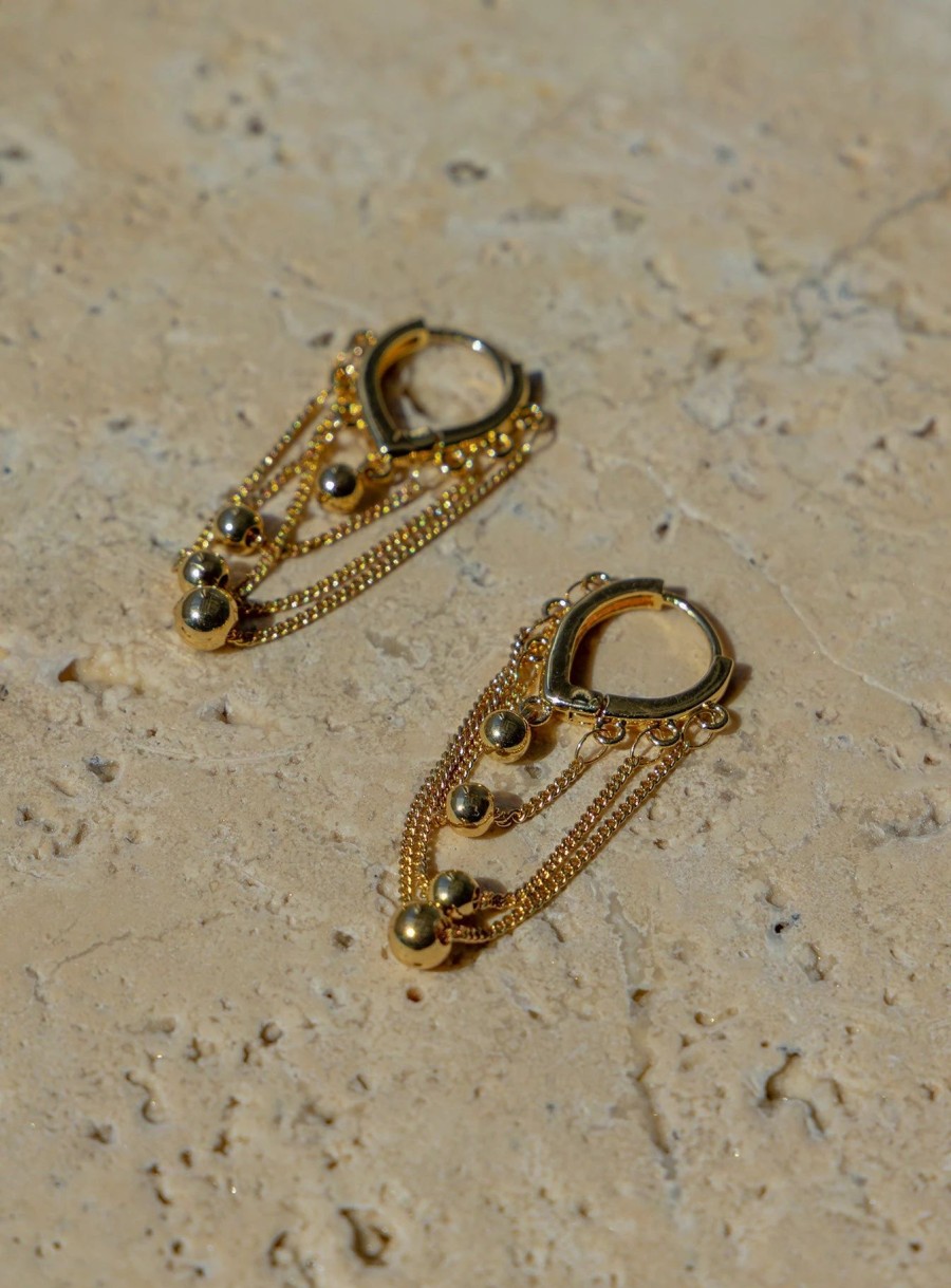 Accessories * | Princess Polly Delphine Earrings Gold