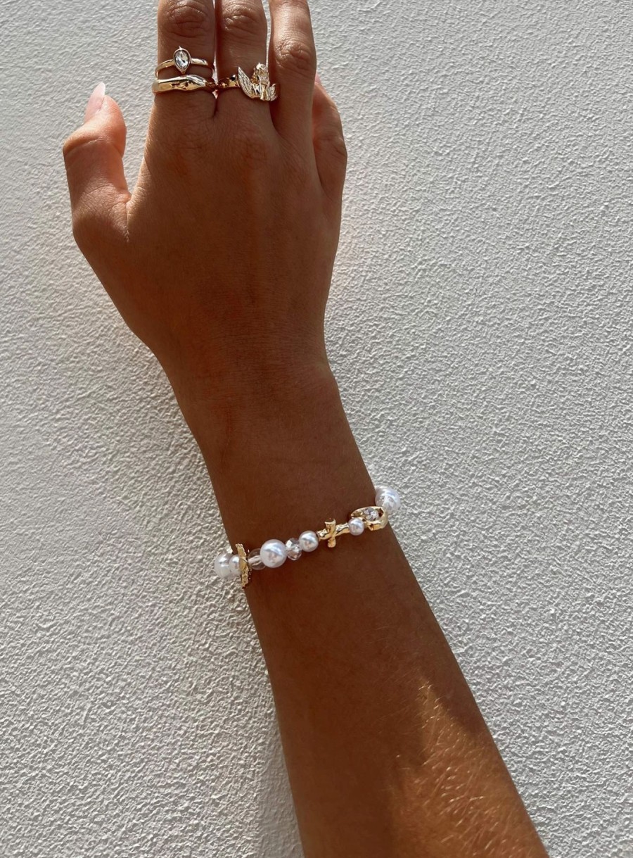 Accessories * | Princess Polly Ribeiro Bracelet Pearl Gold