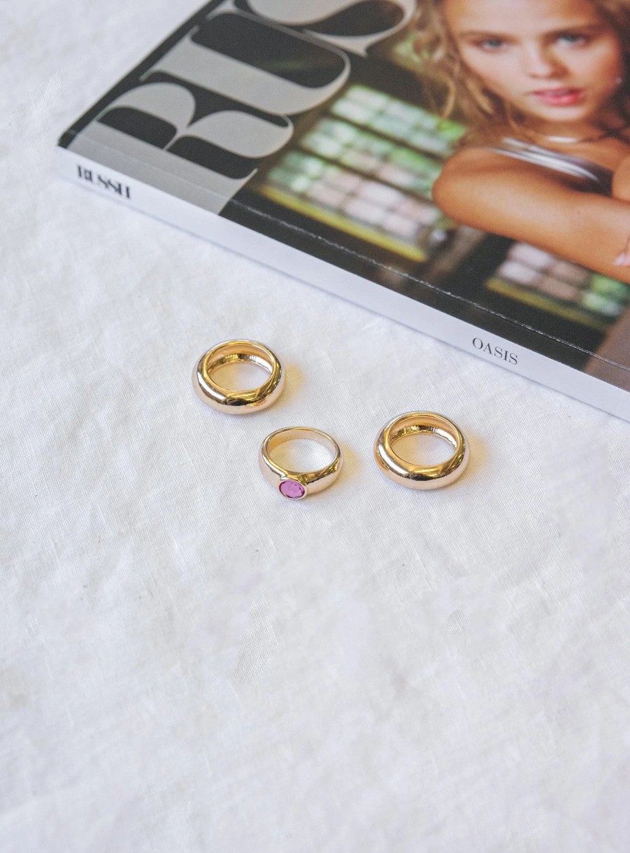 Accessories * | Princess Polly Leyden Ring Pack Gold