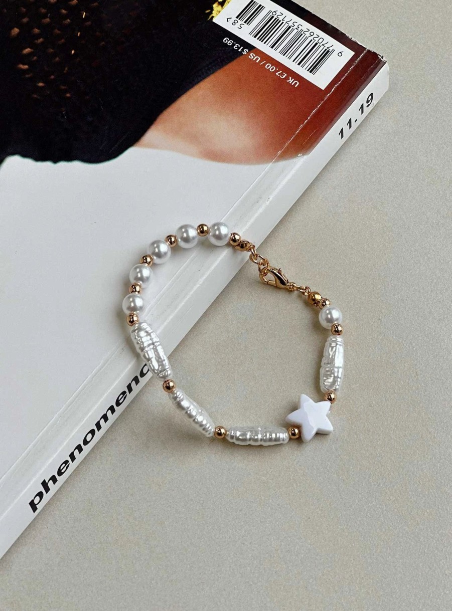 Accessories * | Princess Polly Lower Impact Shaline Bracelet Pearl