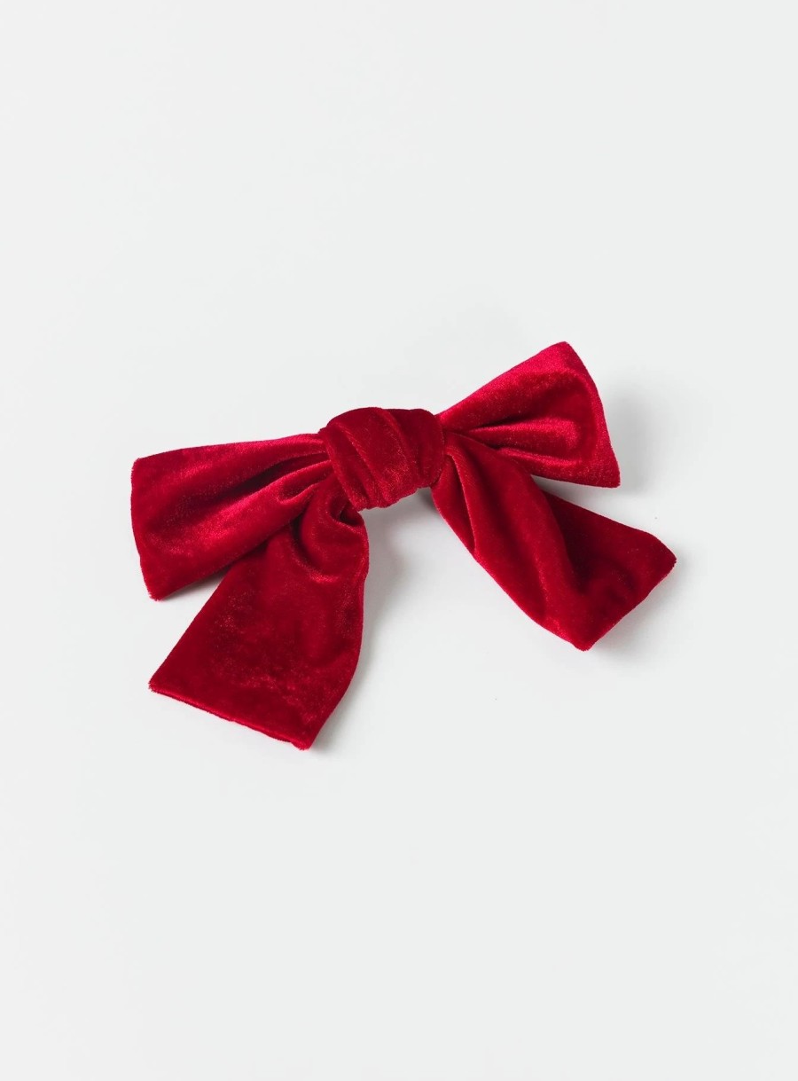 Accessories * | Princess Polly Aaylah Hair Bow Burgundy