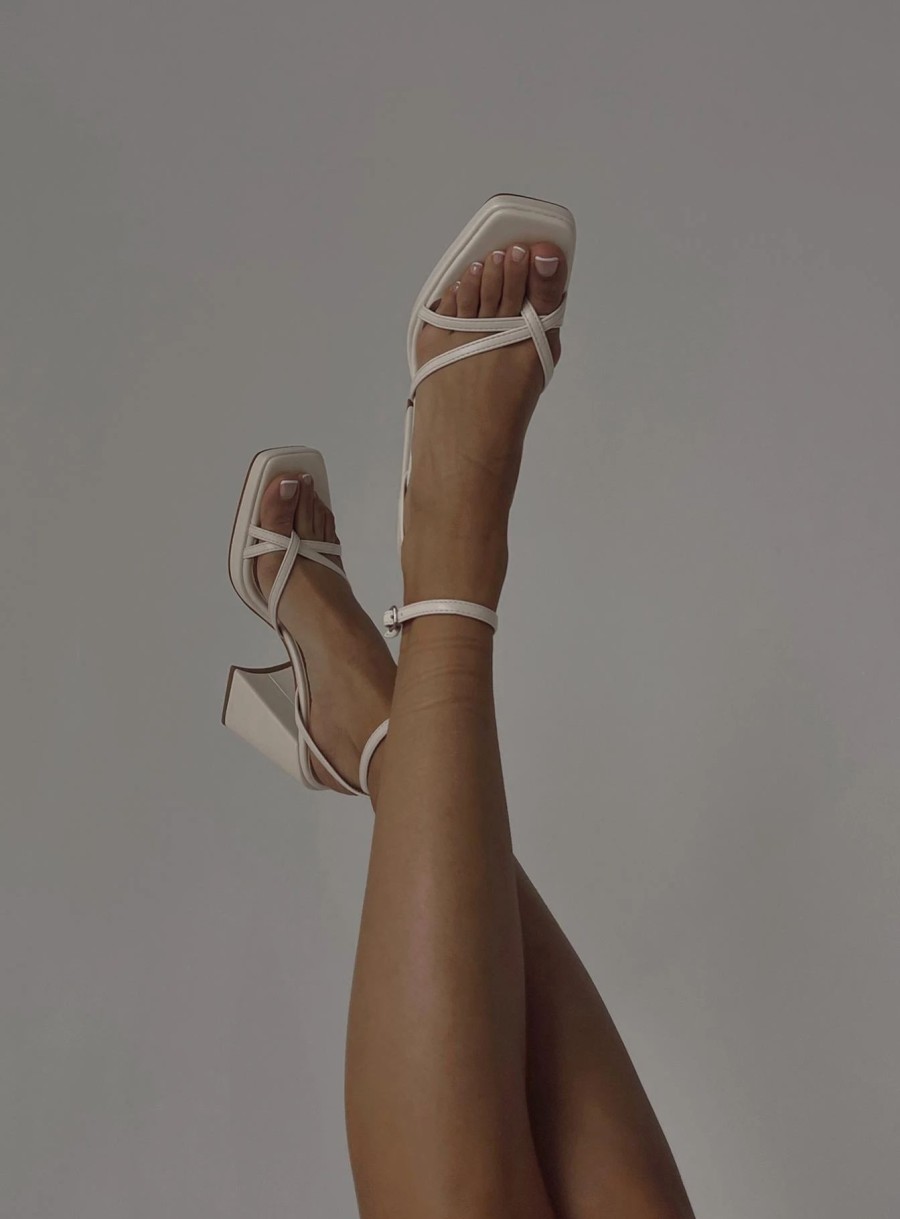 Shoes * | Princess Polly Cammie Heels Cream