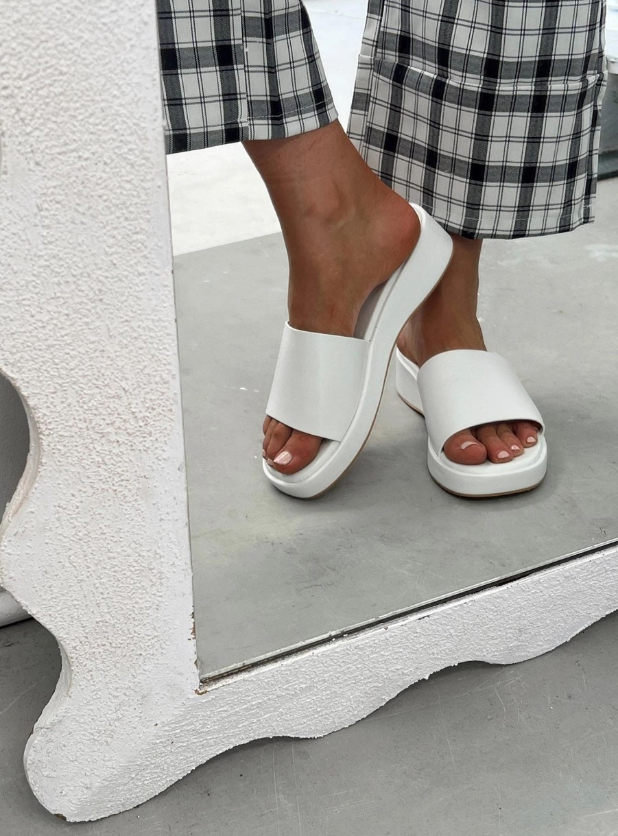 Shoes * | Princess Polly Lower Impact Delia Sandals White