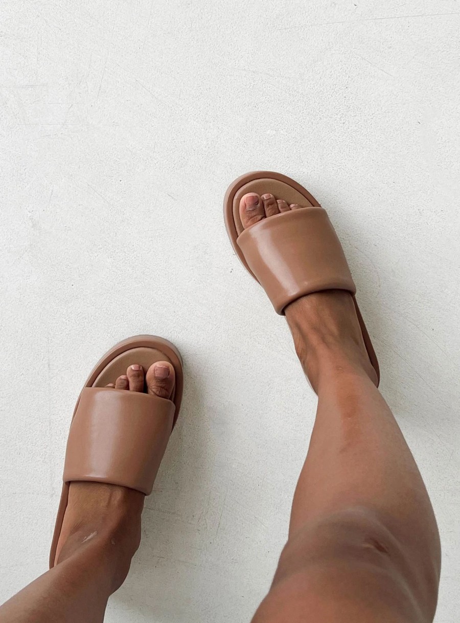 Shoes * | Princess Polly Satya Platform Sandals Latte Brown