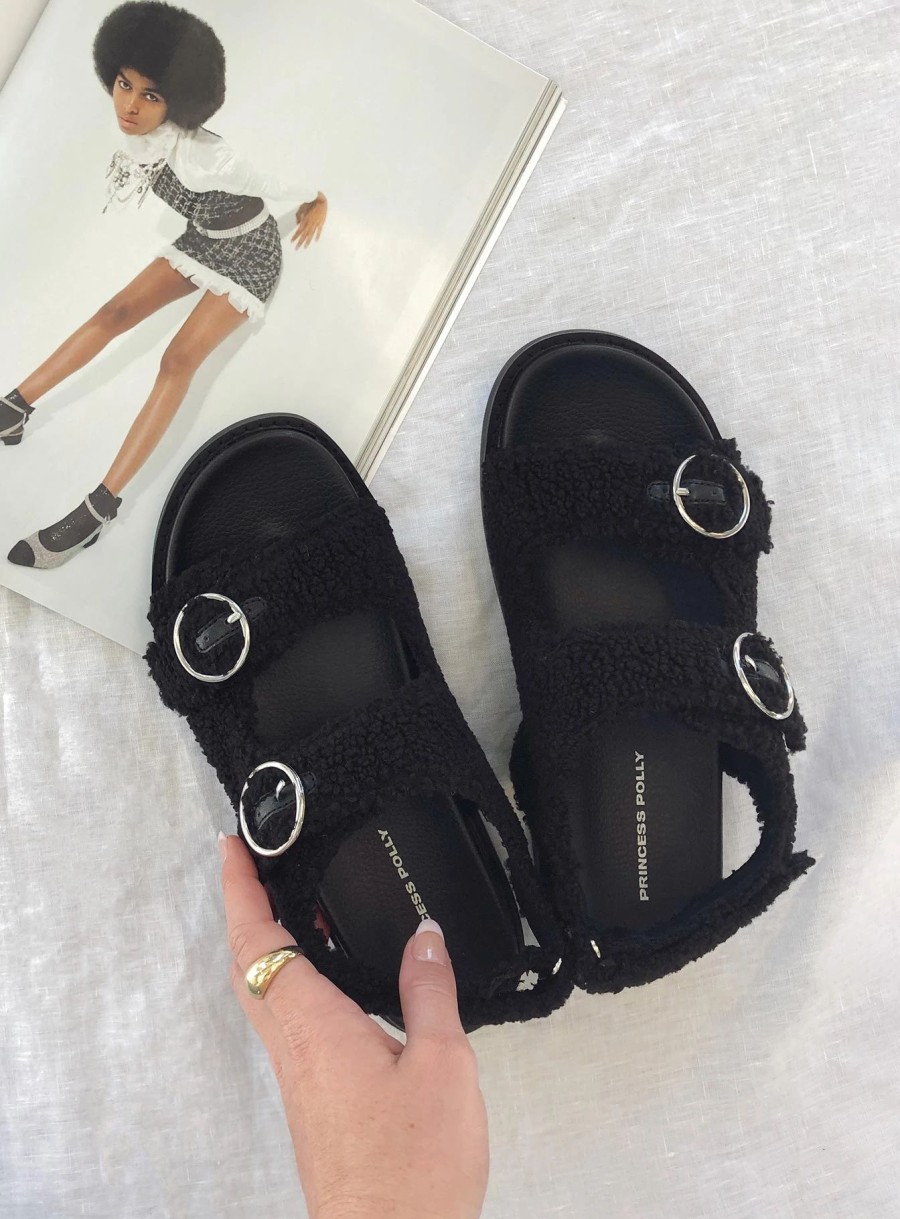 Shoes * | Princess Polly Basset Flats Black