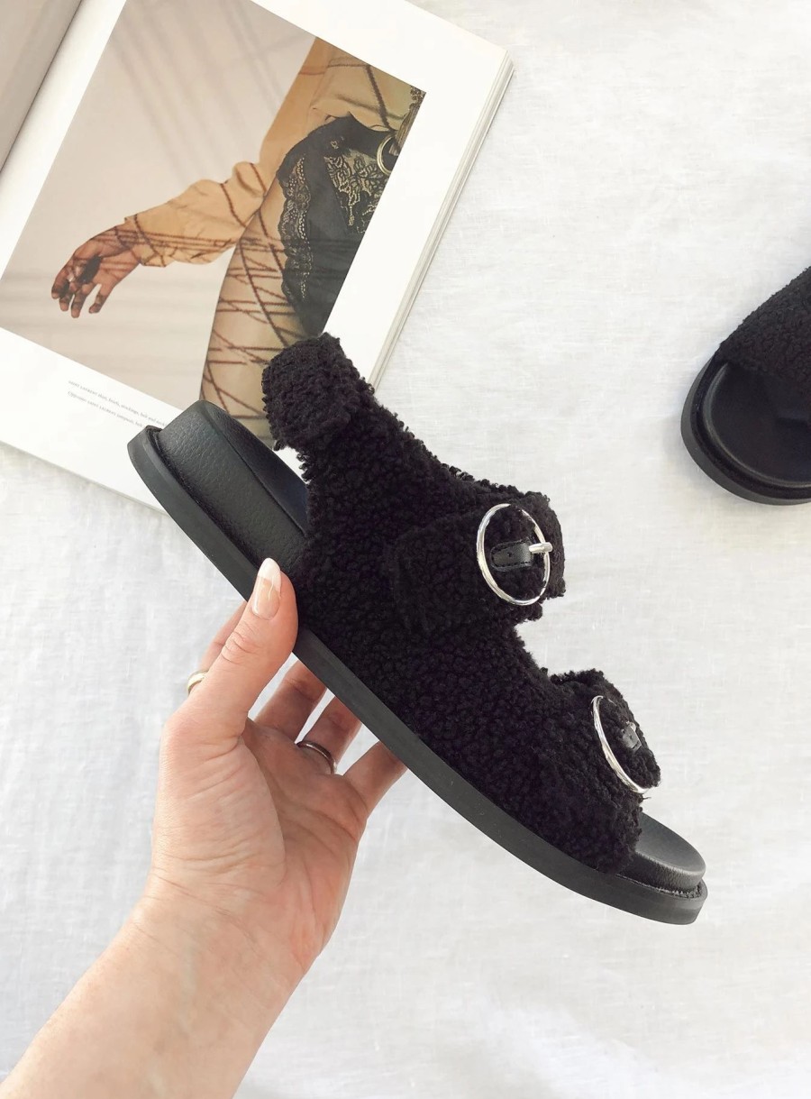 Shoes * | Princess Polly Basset Flats Black