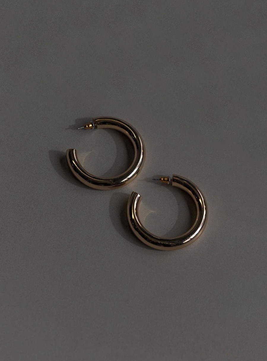 Accessories * | Princess Polly Redding Hoop Earrings Gold