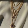 Accessories * | Princess Polly Lower Impact Armisen Heart Necklace / Pink Gold