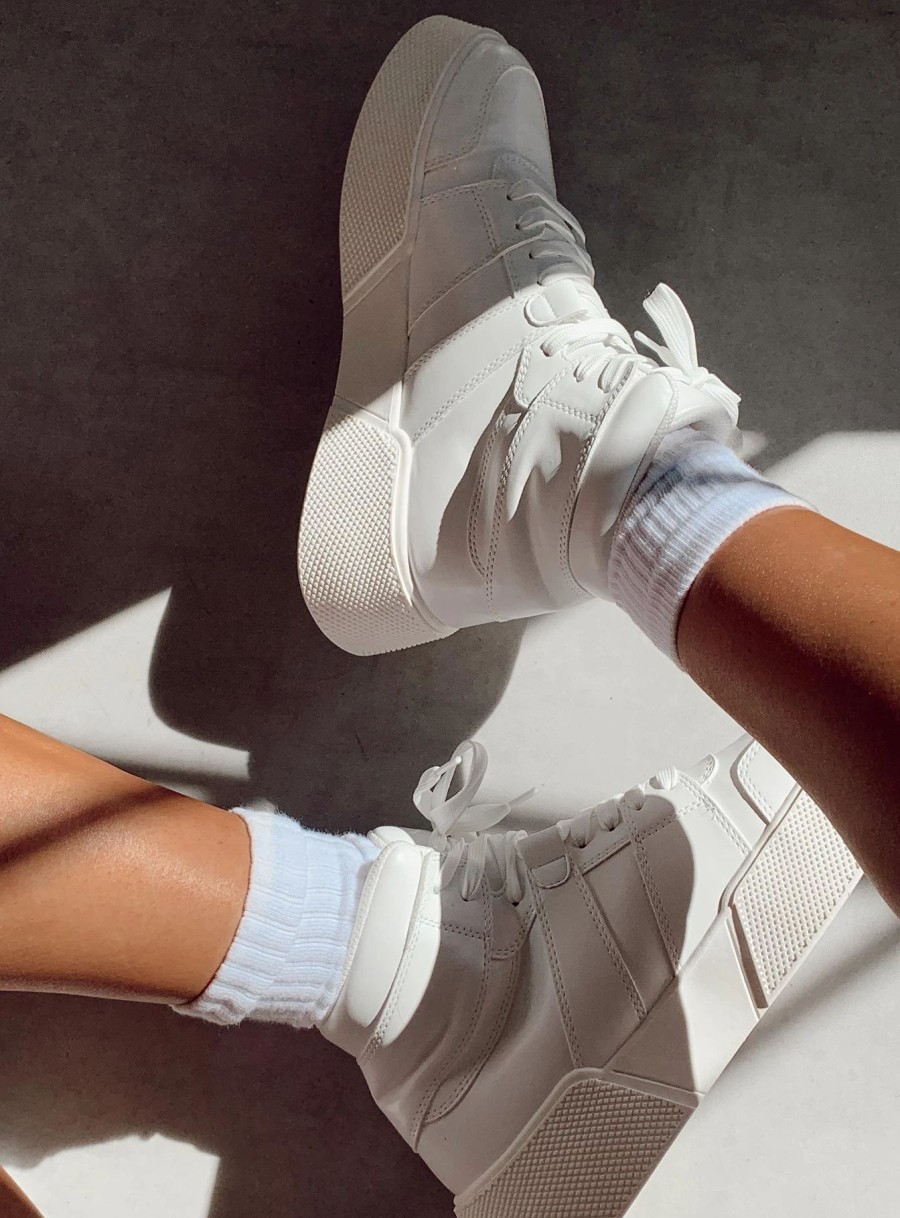 Shoes * | Princess Polly Kick On Sneakers White