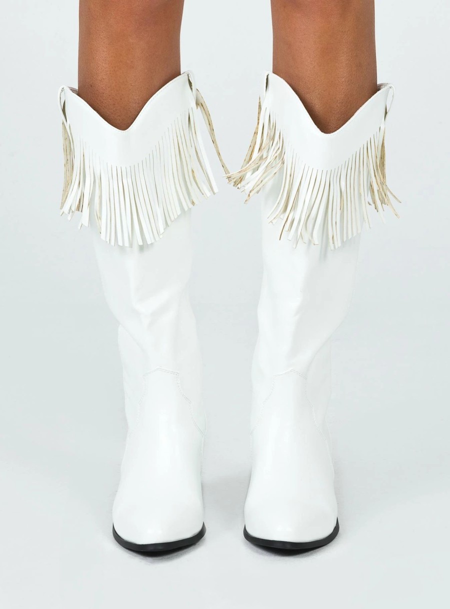 Shoes * | Princess Polly Norah Boots White