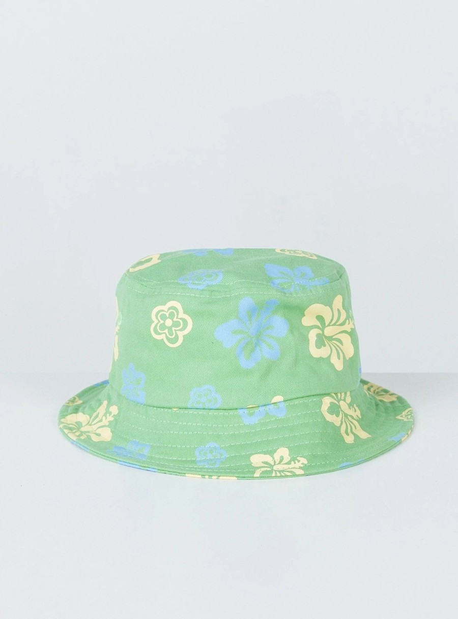 Accessories * | Princess Polly Cast Away Bucket Hat Green Multi