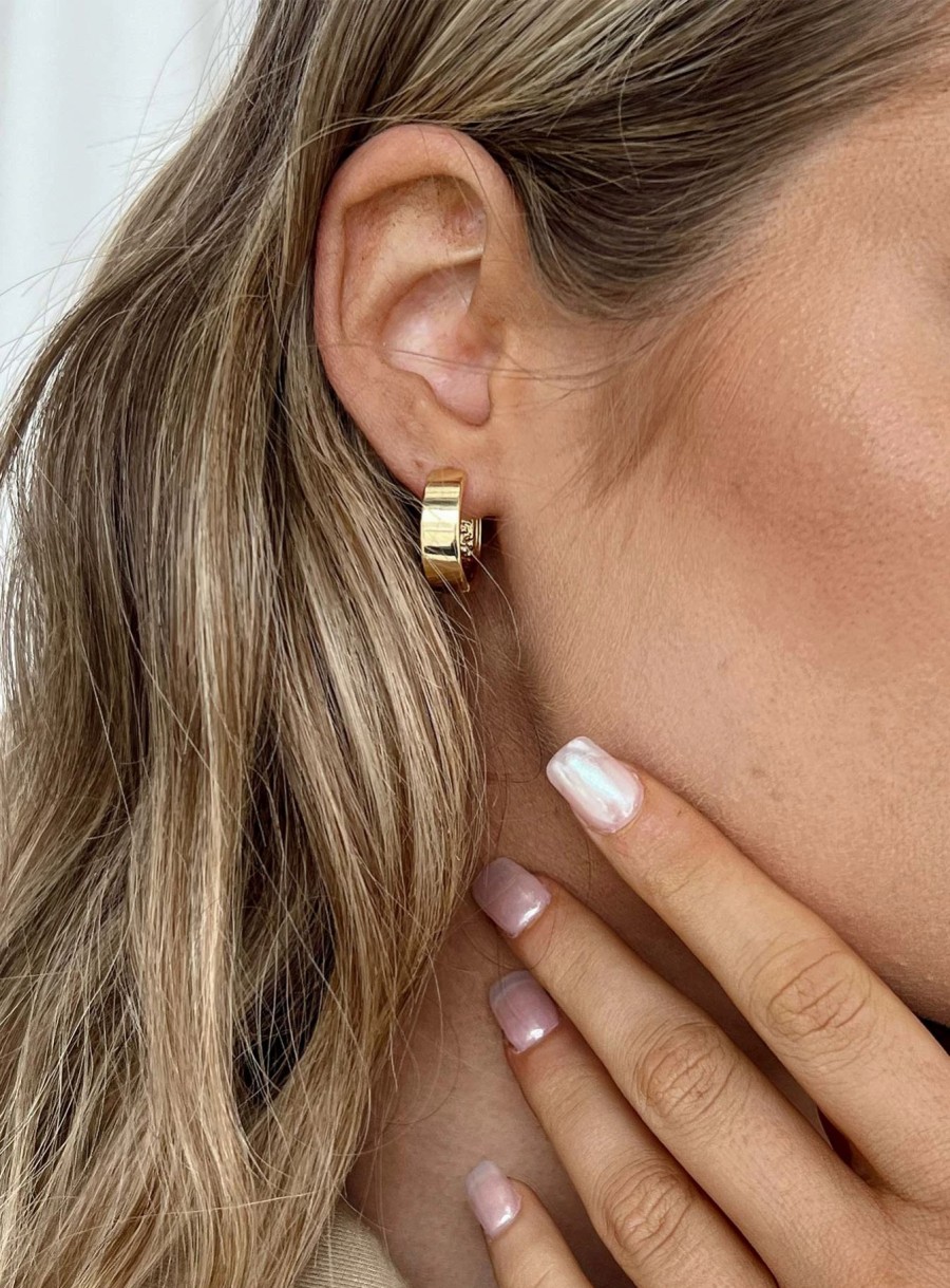 Accessories * | Princess Polly Archo Plated Earrings Gold