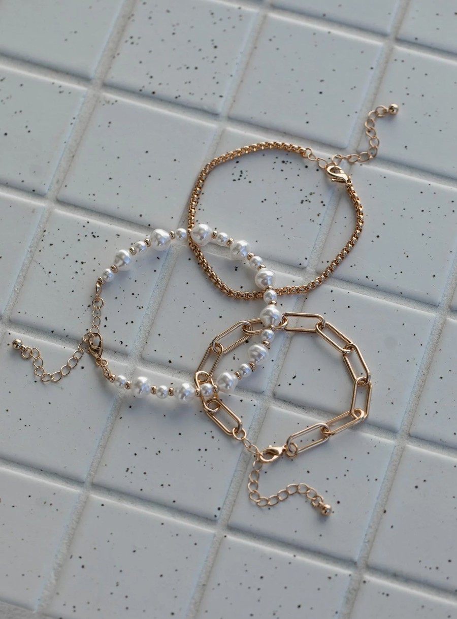 Accessories * | Princess Polly Sparks Fly Bracelet Pack Gold