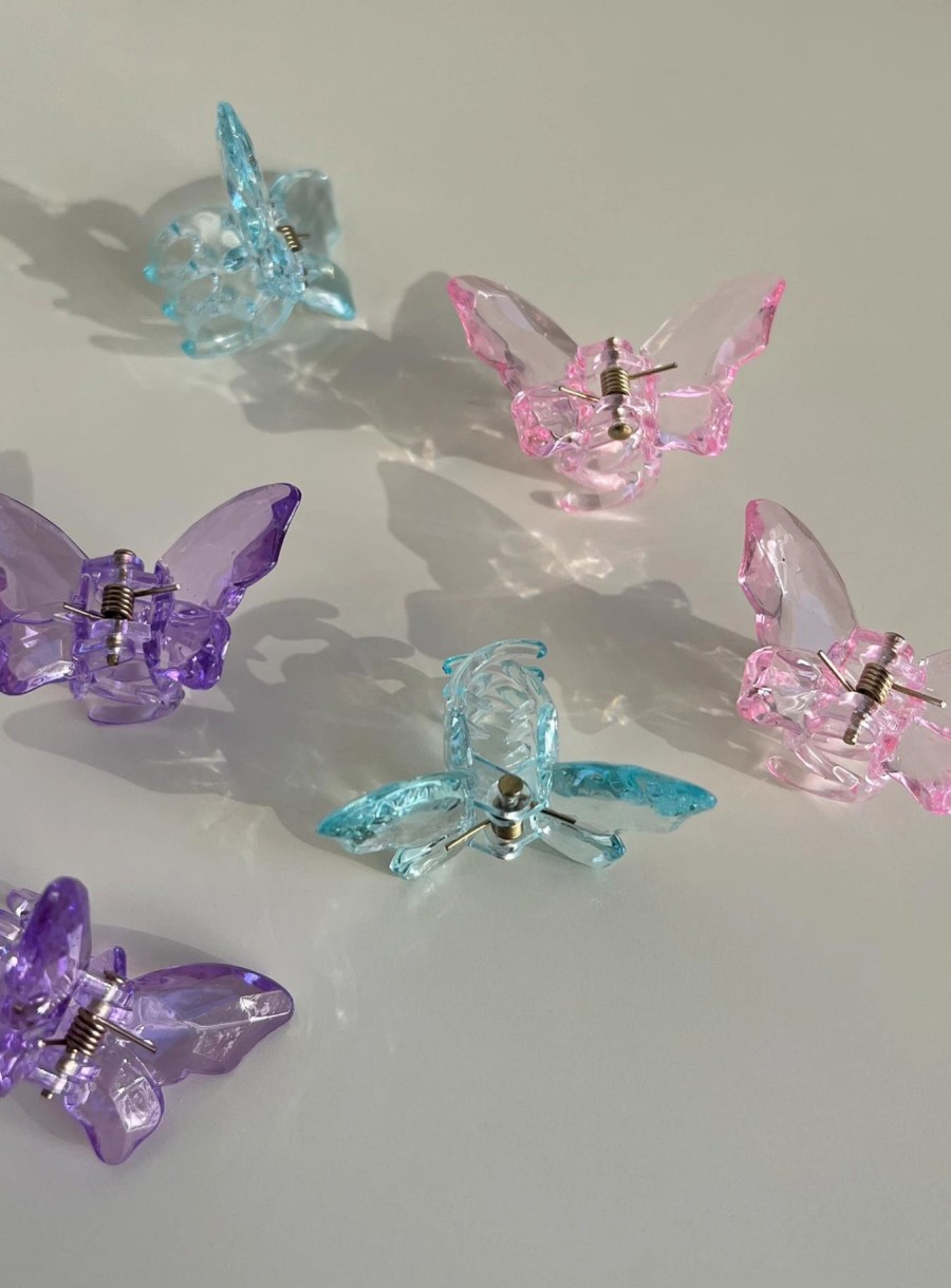 Accessories * | Princess Polly Lower Impact Izzy Butterfly Hair Clip Pack Multi