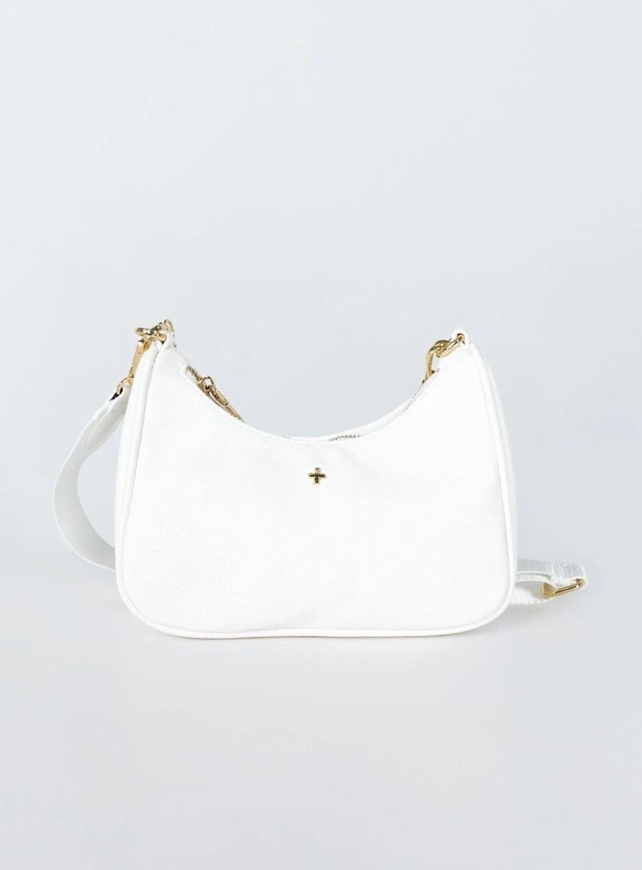 Accessories * | Peta And Jain Peta & Jain Paloma Crossbody Bag White Pebble / Gold White / Gold