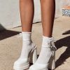 Shoes * | Princess Polly Alto Platform Heels Matte White