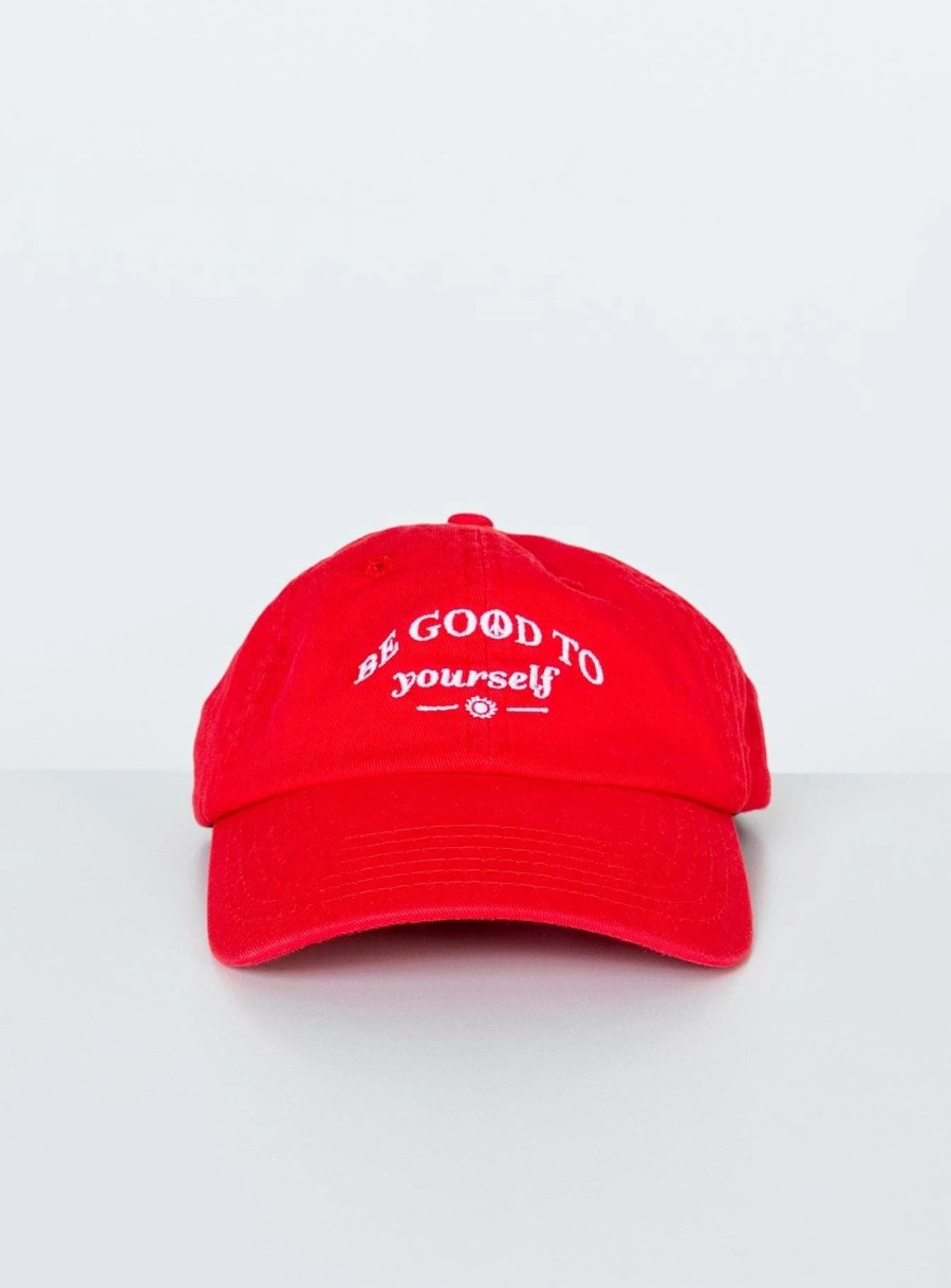 Accessories * | Princess Polly Be Good To Yourself Cap Red