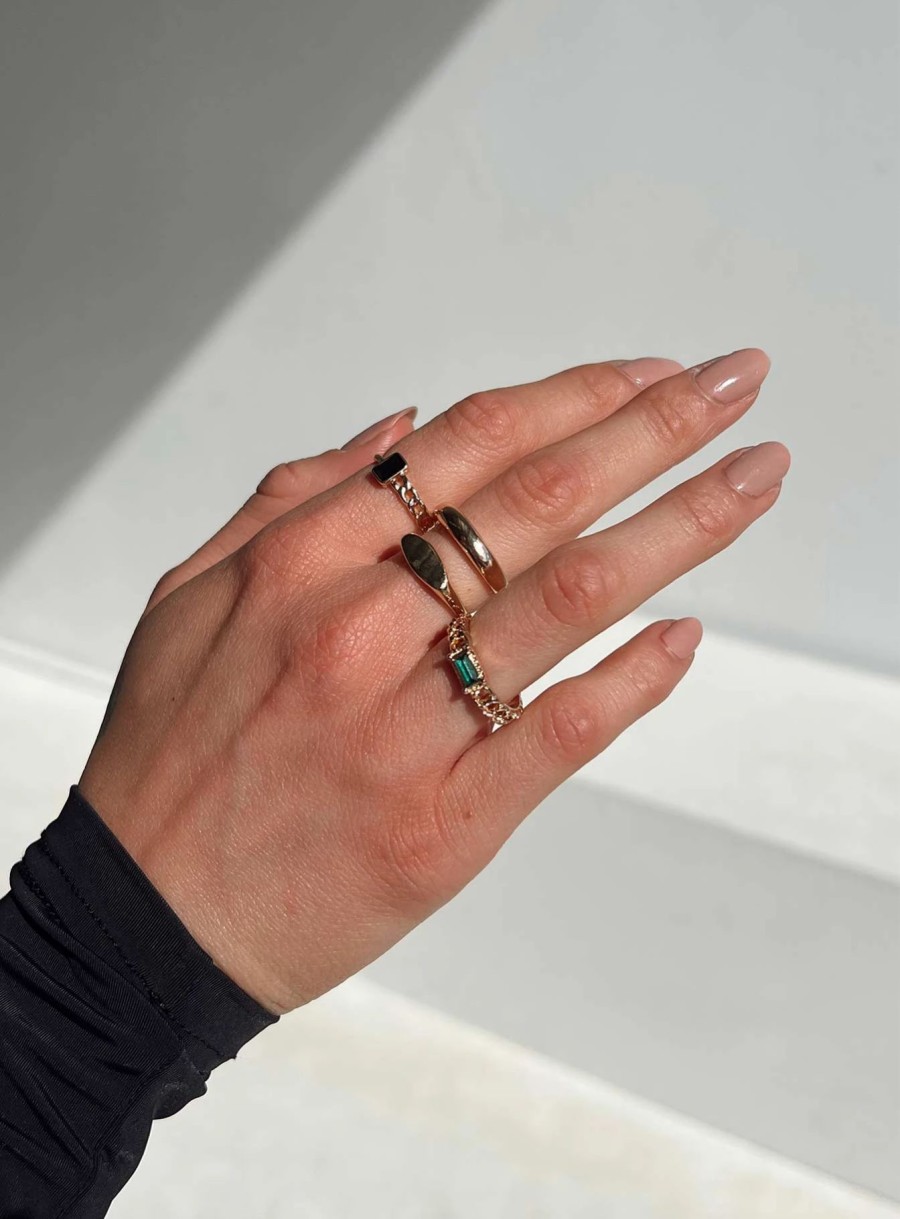 Accessories * | Princess Polly Empirical Ring Set Gold