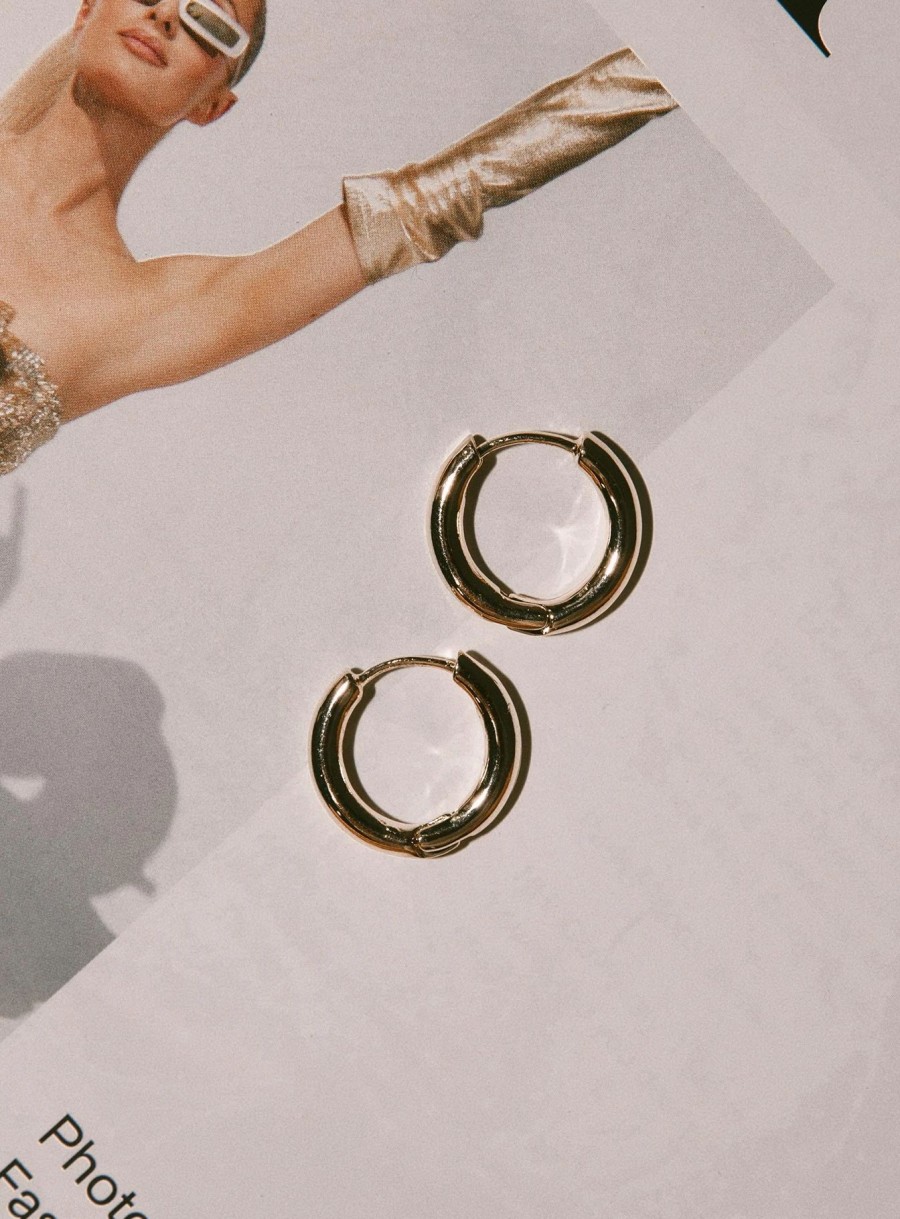 Accessories * | Princess Polly The Classic Hoop Earrings Gold