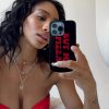 Accessories * | Princess Polly Buy Me Pizza Iphone Case / Red Black