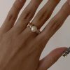 Accessories * | Princess Polly Lower Impact Zegler Pearl Ring Gold