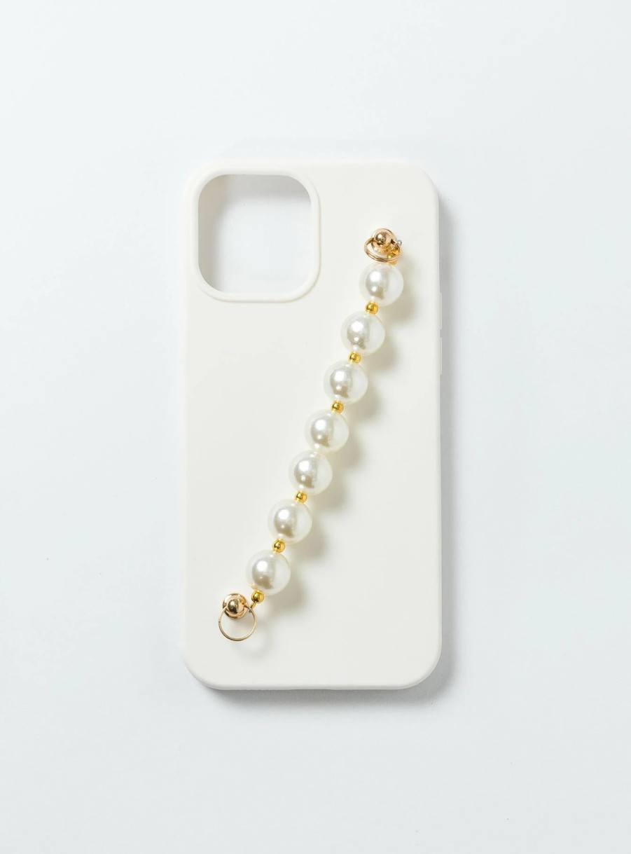 Accessories * | Princess Polly Vetto Pearl Iphone Case Cream