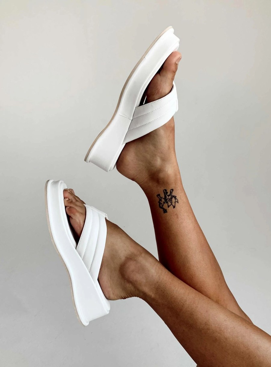 Shoes * | Princess Polly Pump It Up Platforms White