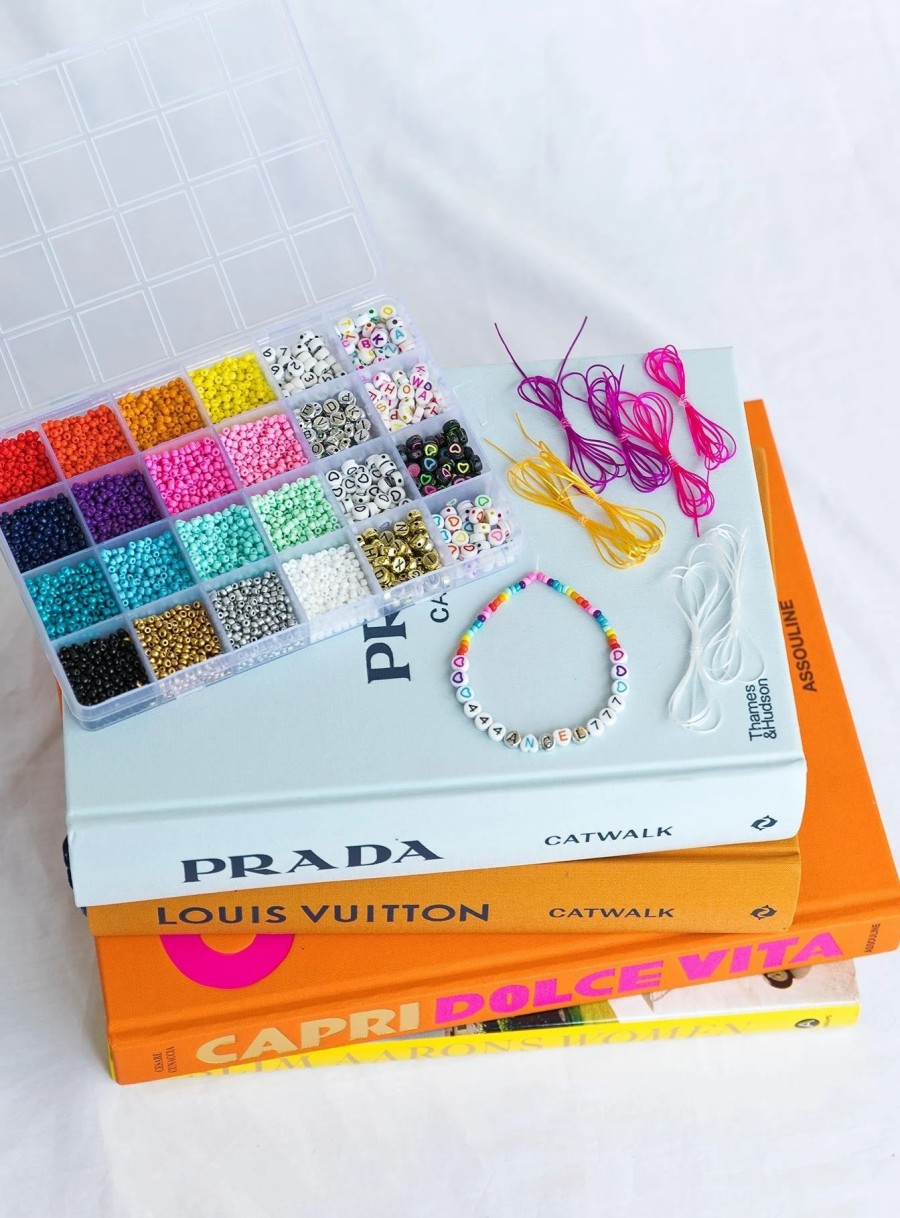 Accessories * | Princess Polly Glass Seed Bead Kiss And Tell Diy Bracelet Kit Multi