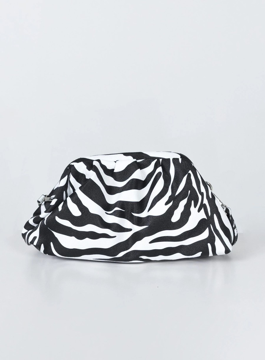 Accessories * | Princess Polly Asner Zebra Crossbody Bag / White Black