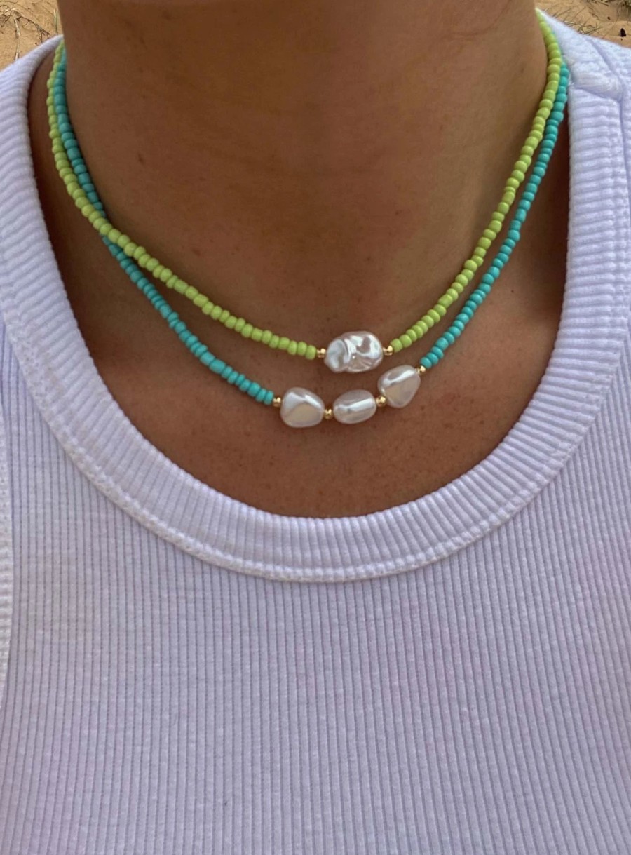 Accessories * | Princess Polly Cliff House Necklace Pack Green