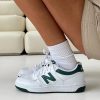 Shoes * | New Balance 480 White / Forest Green