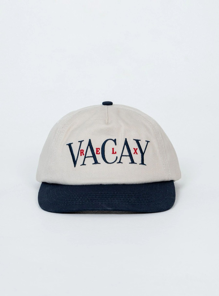 Accessories * | Princess Polly Vacay Hat / Navy Cream