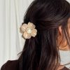 Accessories * | Princess Polly Newell Flower Hair Clip Cream