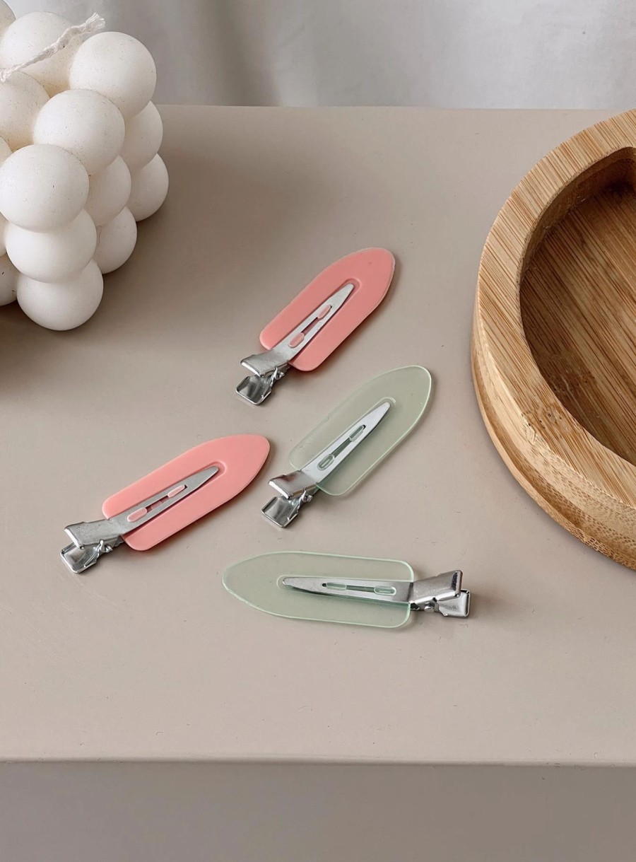 Accessories * | Princess Polly Cotton Candy Clips / Green Pink