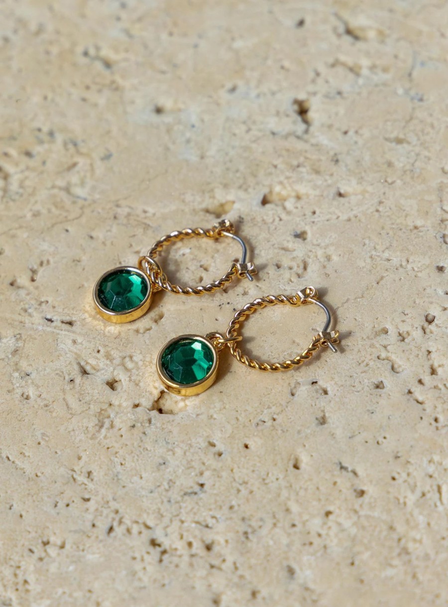 Accessories * | Princess Polly Hollis Earrings / Green Gold