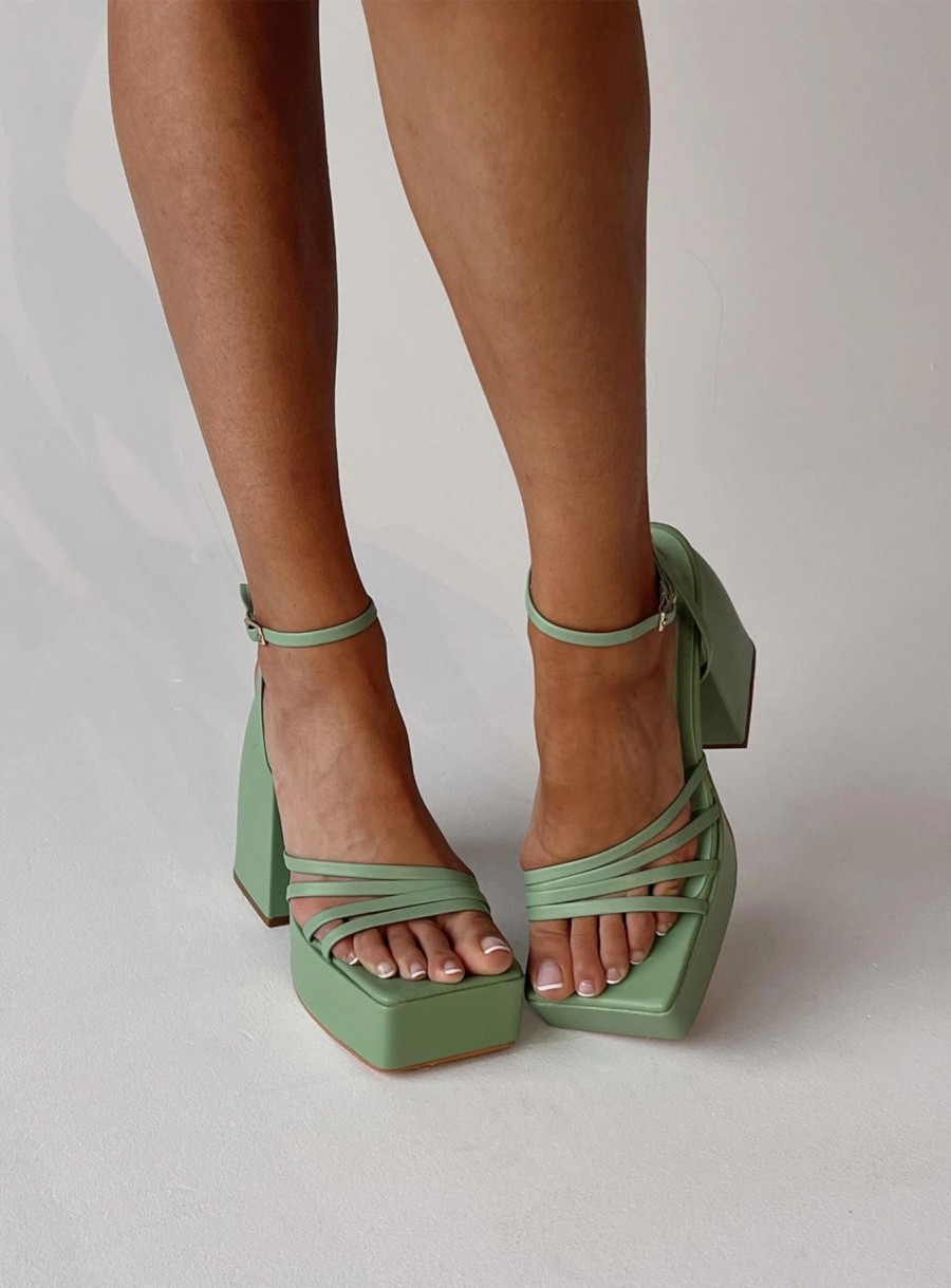 Shoes * | Princess Polly La Belle Heels Green