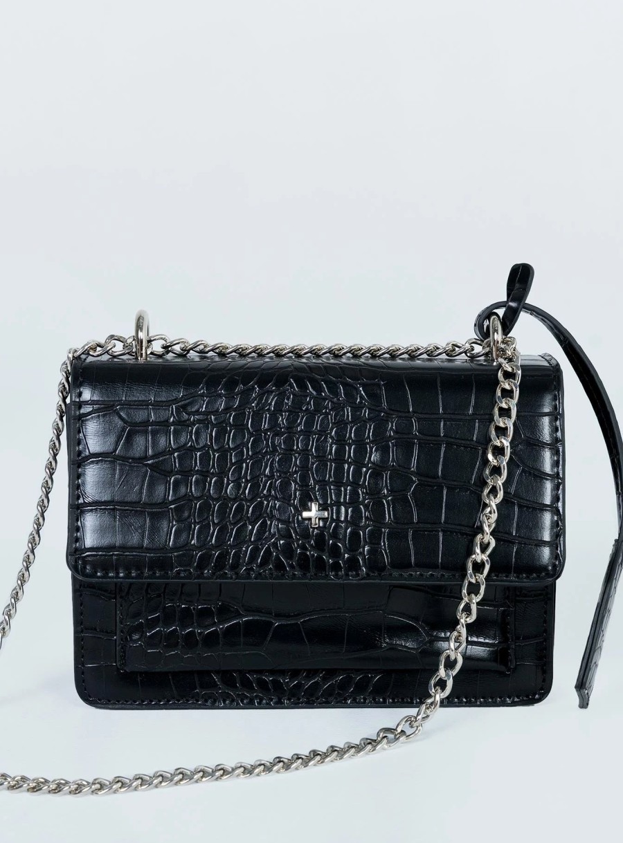 Accessories * | Peta And Jain Peta & Jain Lissy Croc / Silver Black