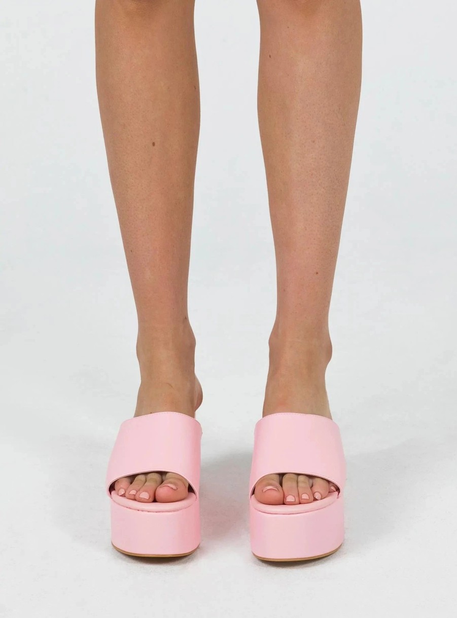 Shoes * | Princess Polly Arora Platform Slides Pink