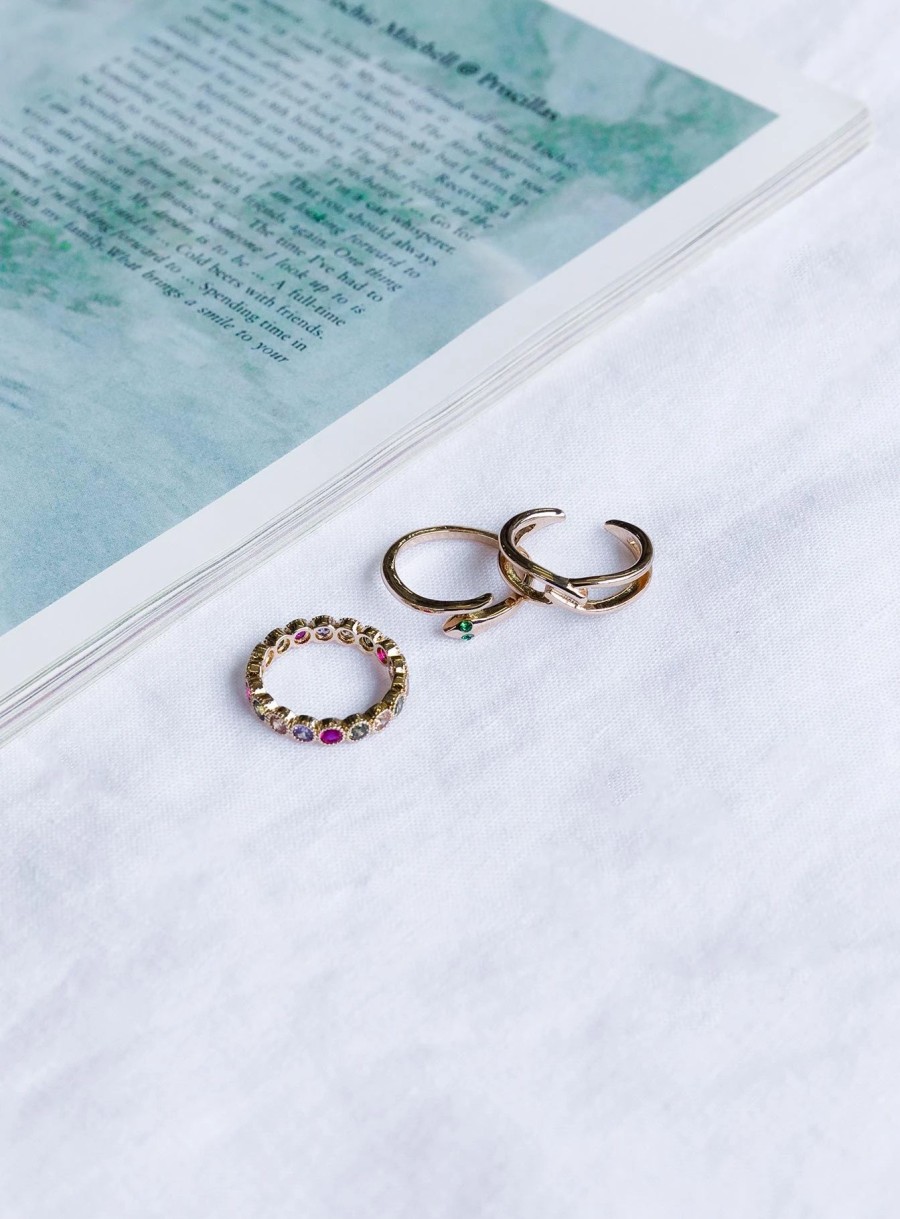 Accessories * | Princess Polly Reggie Ring Pack / Multi Gold