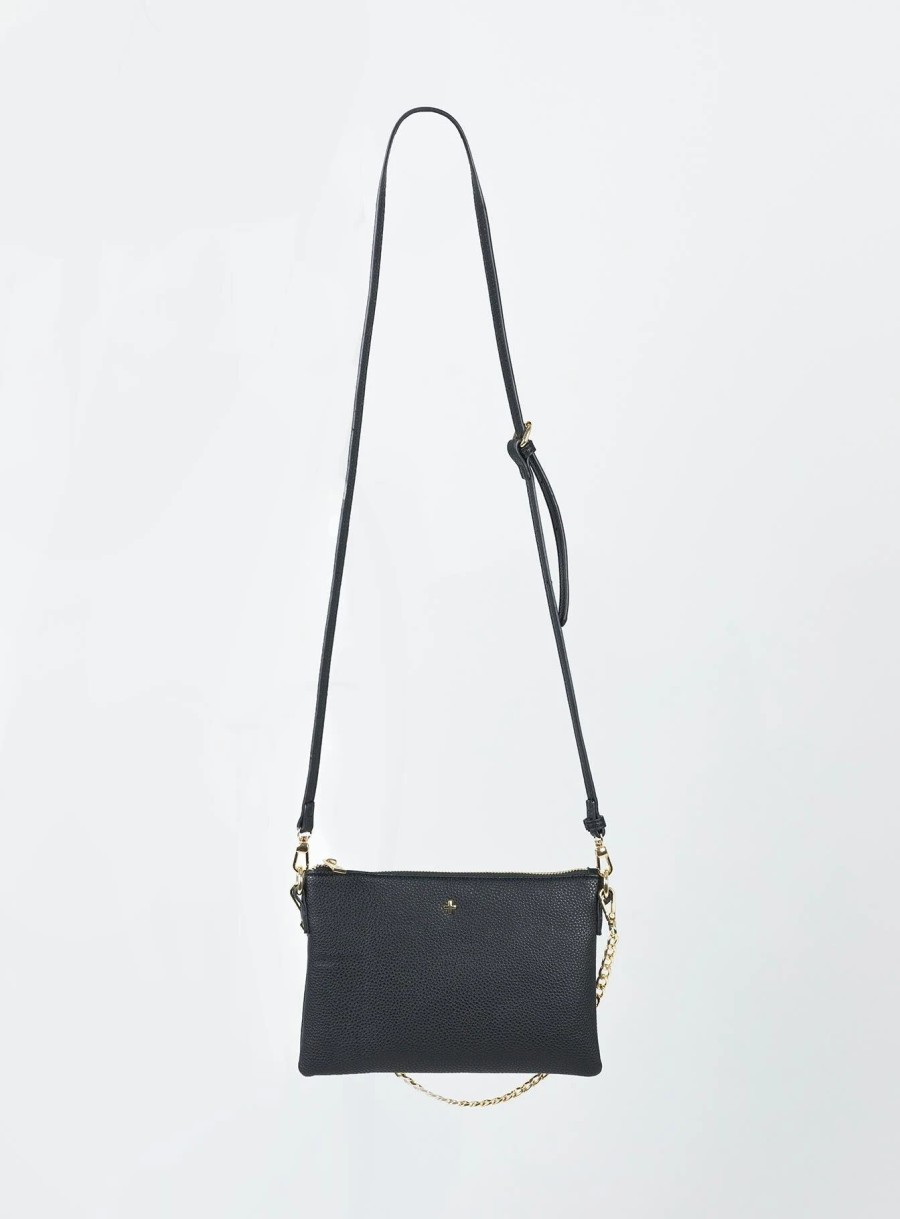 Accessories * | Peta And Jain Peta & Jain Quincy Bag Recycled Pebble Black / Gold