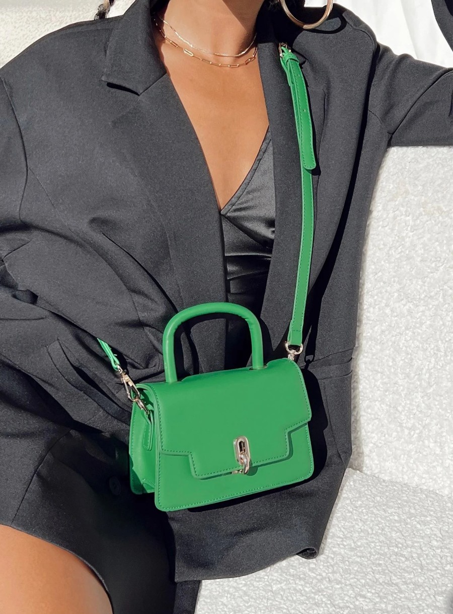 Accessories * | Princess Polly Sumi Top Handle Crossbody Bag Green