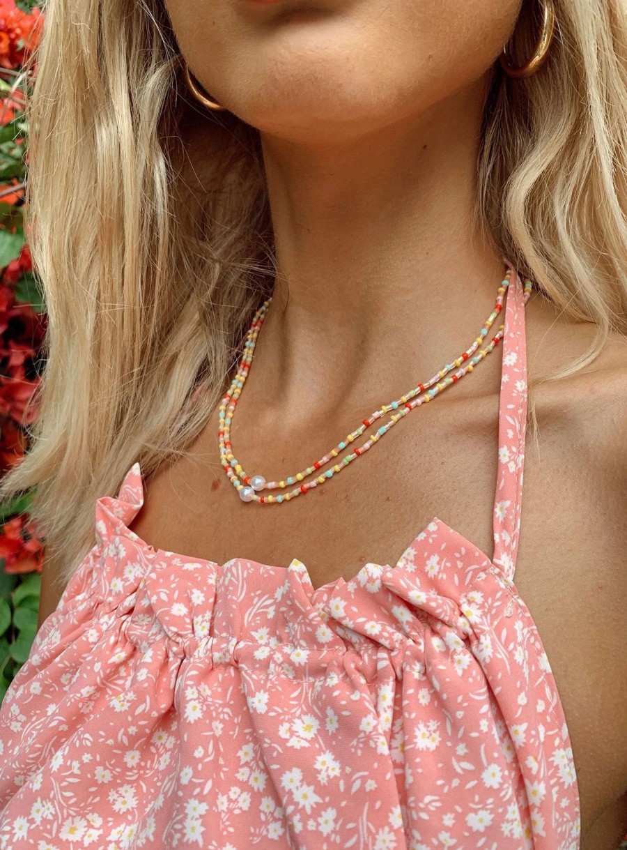 Accessories * | Princess Polly The Felicity Necklace Rainbow