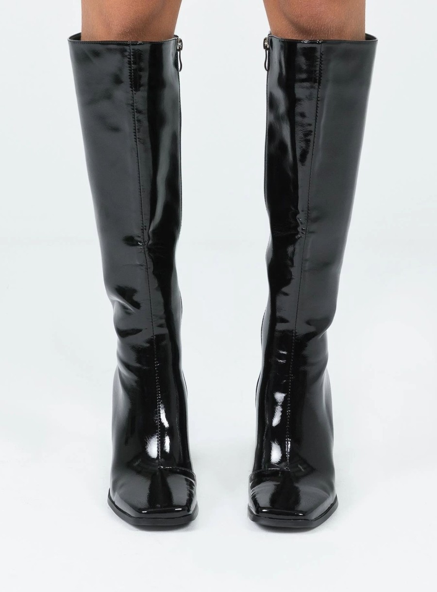 Shoes * | Princess Polly Allegiance Boots Black